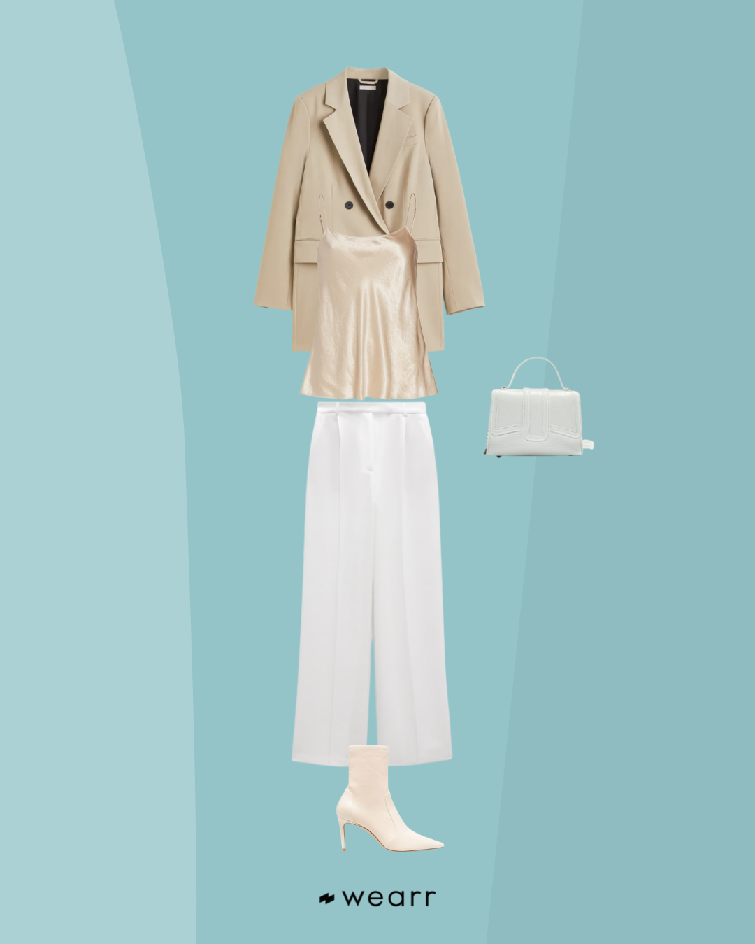 Outfit Elegante – Blazer, Pantaloni Wide Leg